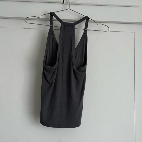 Joah Brown V Neck Racerback Tank - Smoke Flexrib - Picture 3 of 4